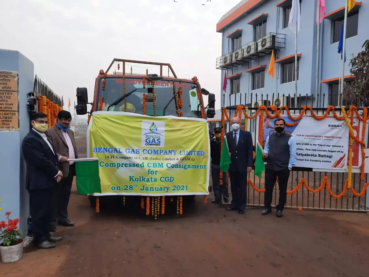 EOGEPL dispatches first CNG to Bengal gas and company for Kolkata